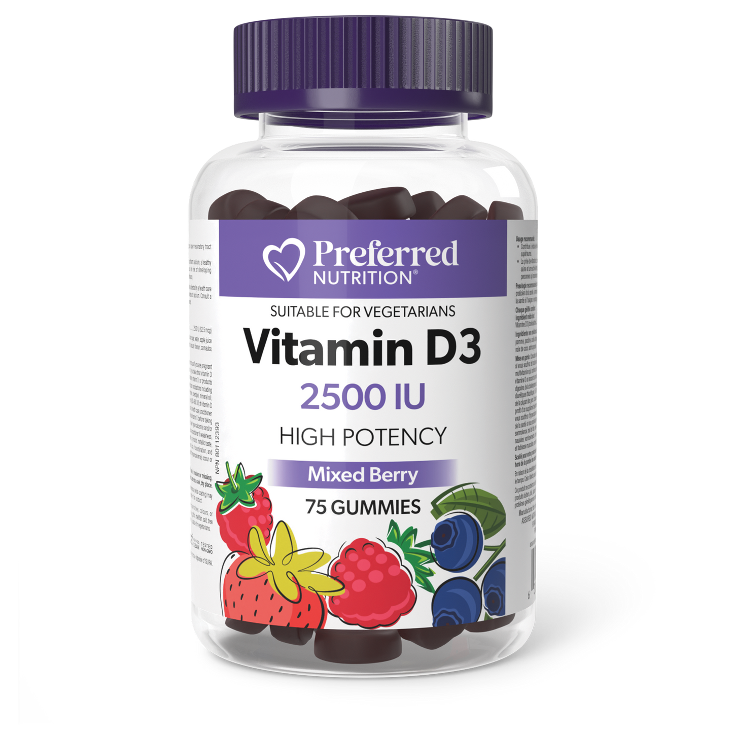 Vitamin D3 2500IU 75 gummies