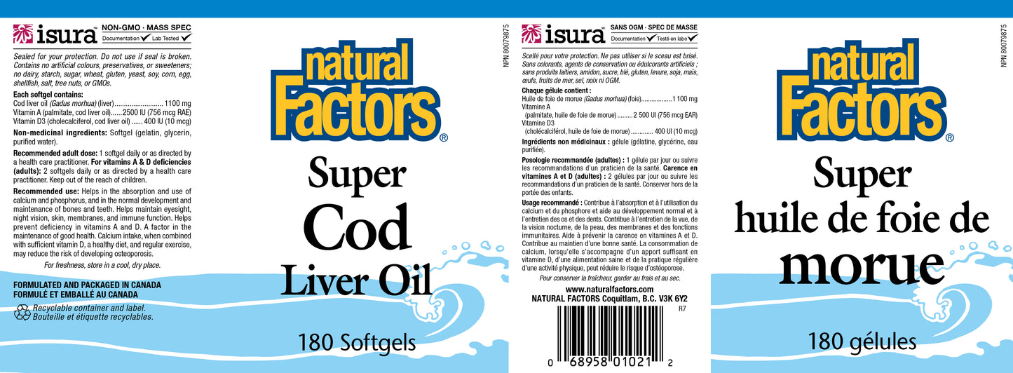 Super Cod Liver Oil 180softgels