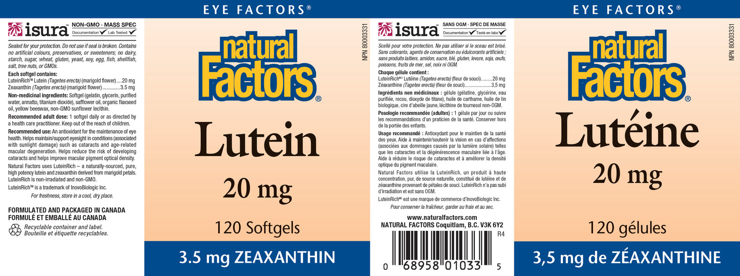 Lutein 20mg 120softgels