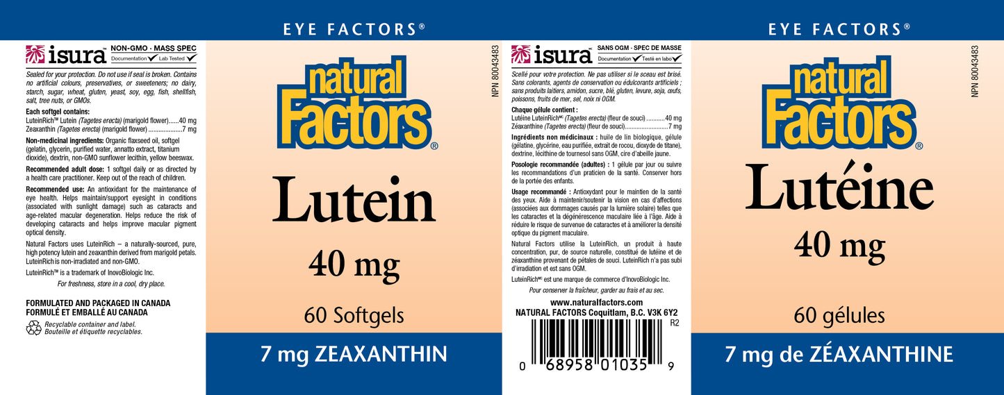 Lutein 40mg 60softgels