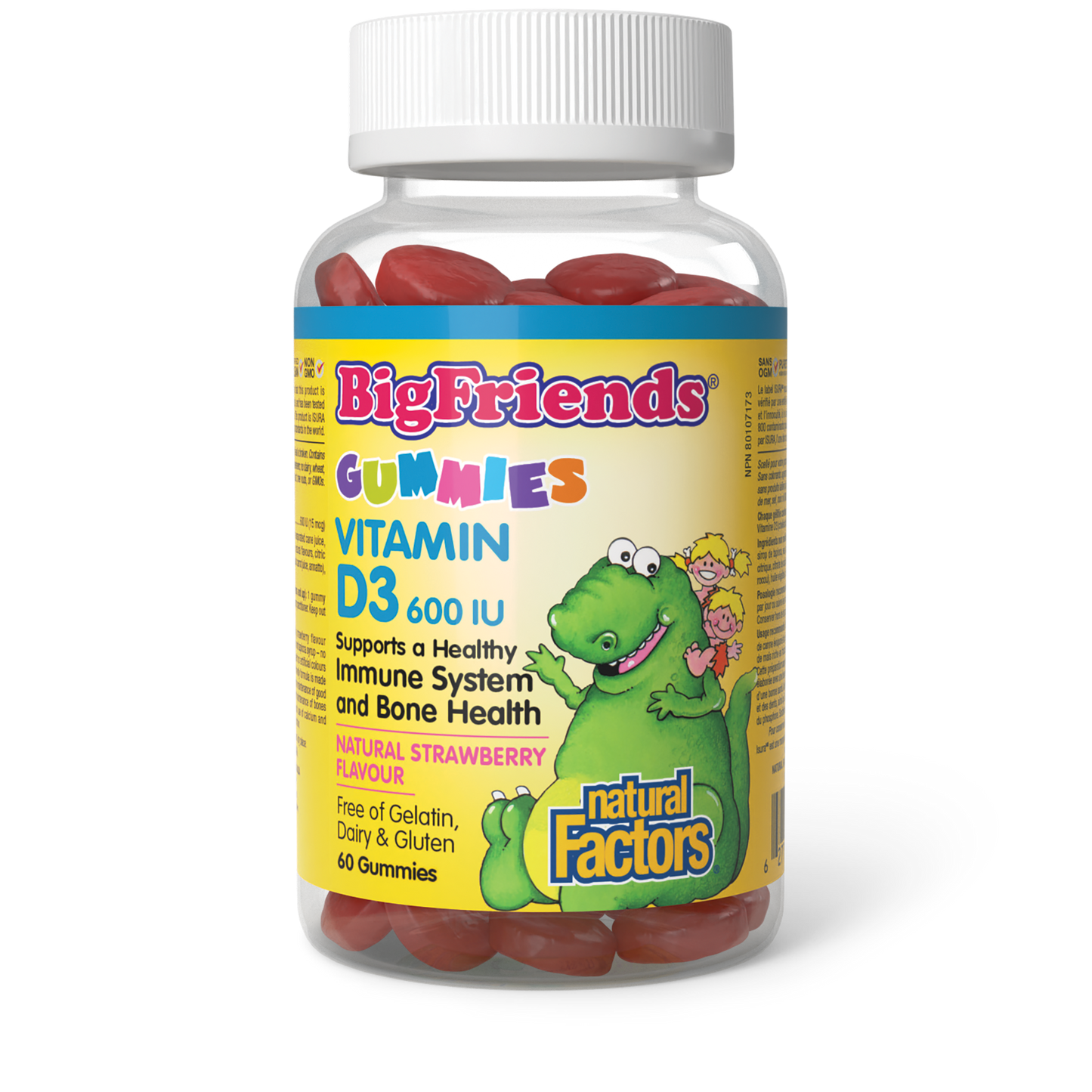 Big Friends Vitamin D3 600IU 60 gummies