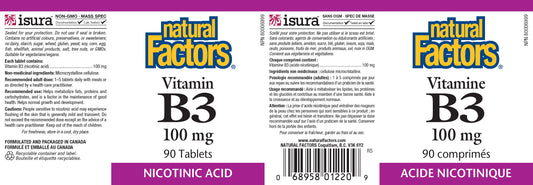 Vitamin B3 Nicotinic Acid 100mg 90tabs