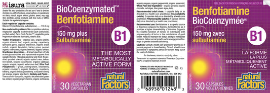 Biocoenzymated Benfotiamine B1 150mg 30cap