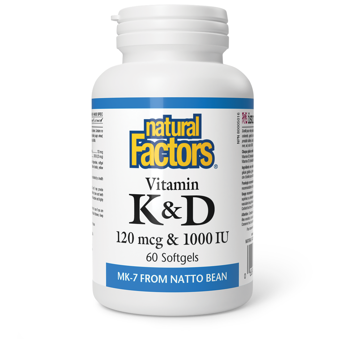 Vitamin K2 + D3 120mcg/1000IU 60gels