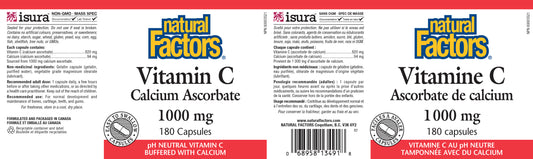 Vitamin C Calcium Ascorbate 1000mg 180caps