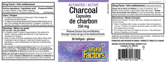 Activated Charcoal 250mg 90softgels