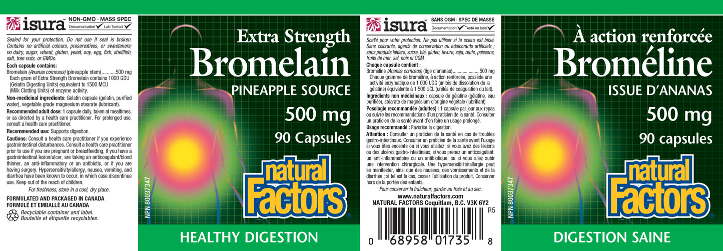 Extra Strength Bromelain 500mg 180 capsules