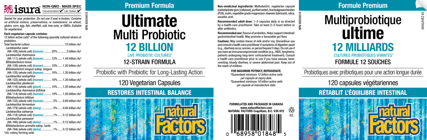 Ultimate Multi Probiotic 12bill 120 cap