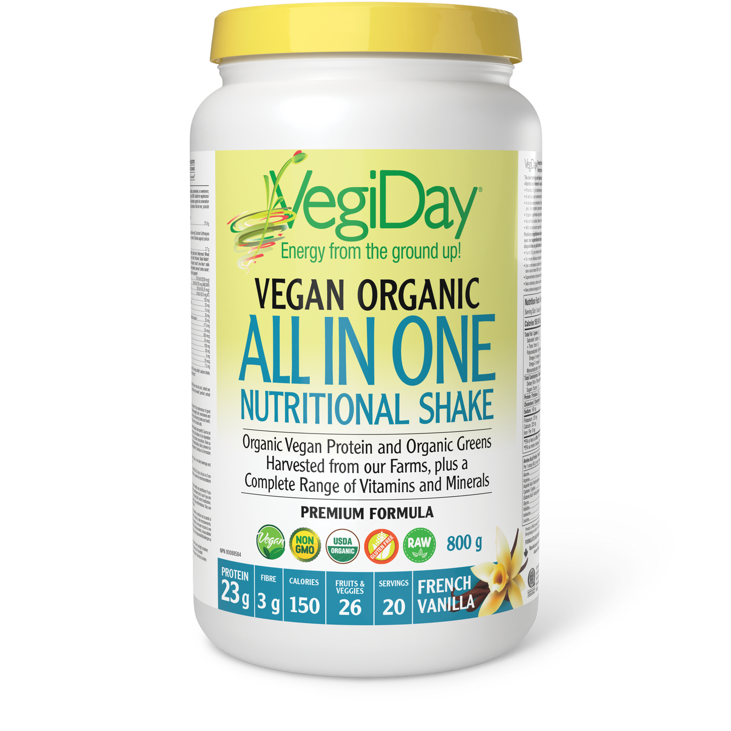 VegiDay all-in-one Plant-Based protein vanilla 800g