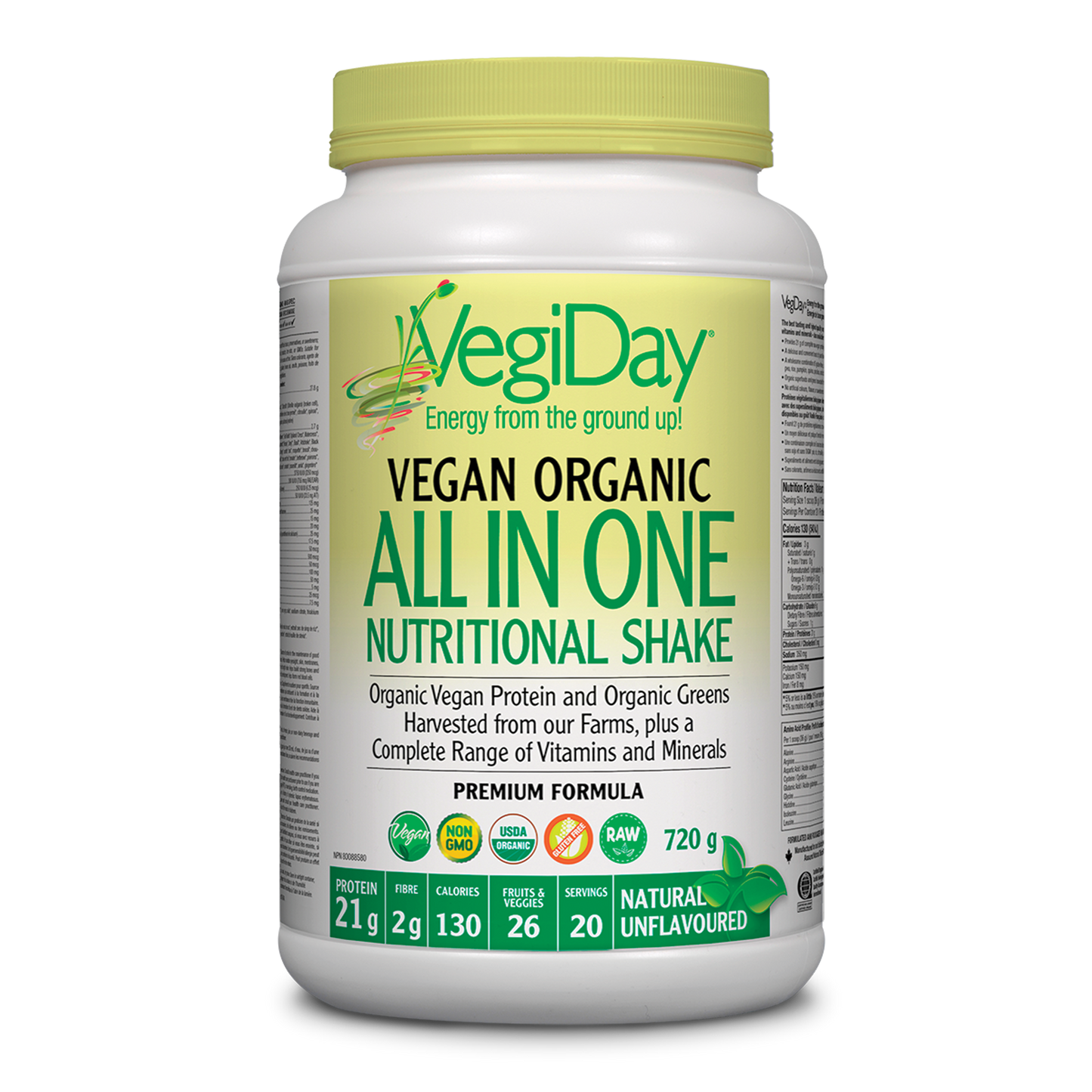 VegiDay all-in-one Plant-Based Protein unflavoured 720g