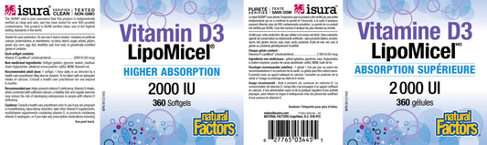 Vitamin D3 LipoMicel 2000IU 180gels