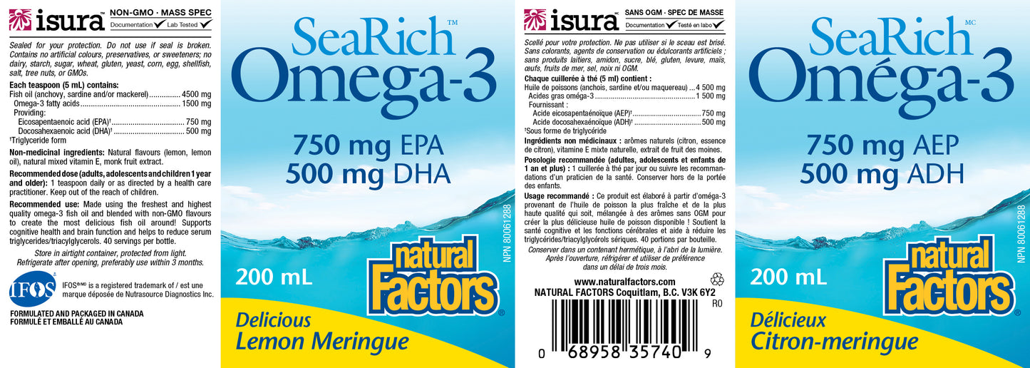 SeaRich Omega-3 750EPA lemon 200ml