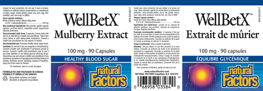 WellBetX Mulberry Extract 100mg 90caps