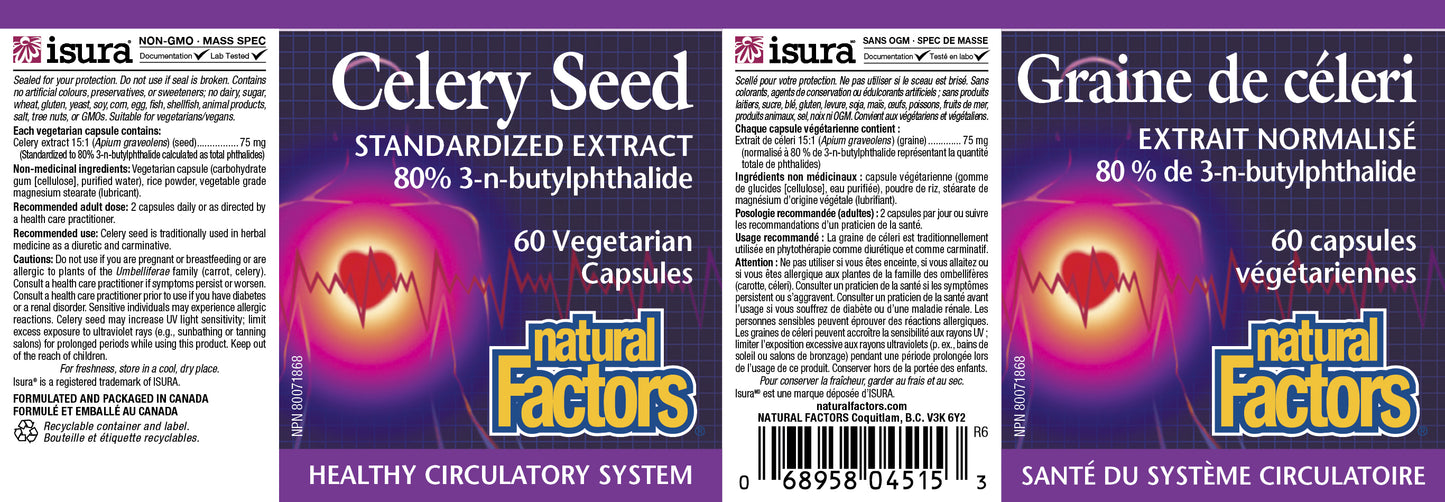 Celery Seed extract 60caps