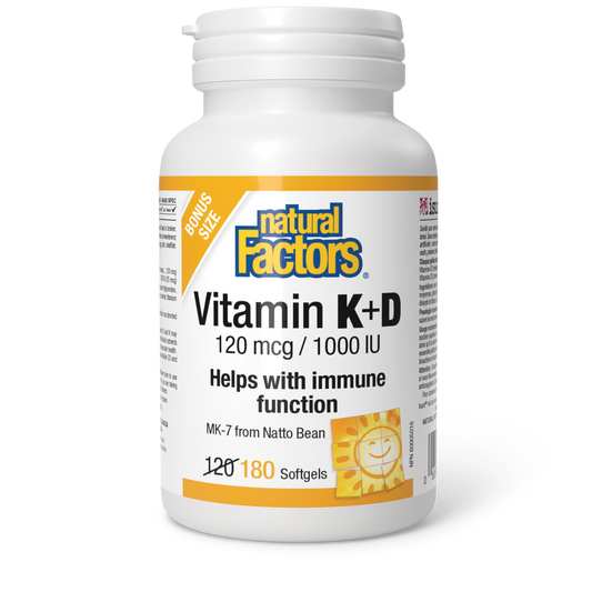 Vitamin K2 + D3 120mcg/1000IU 180gels