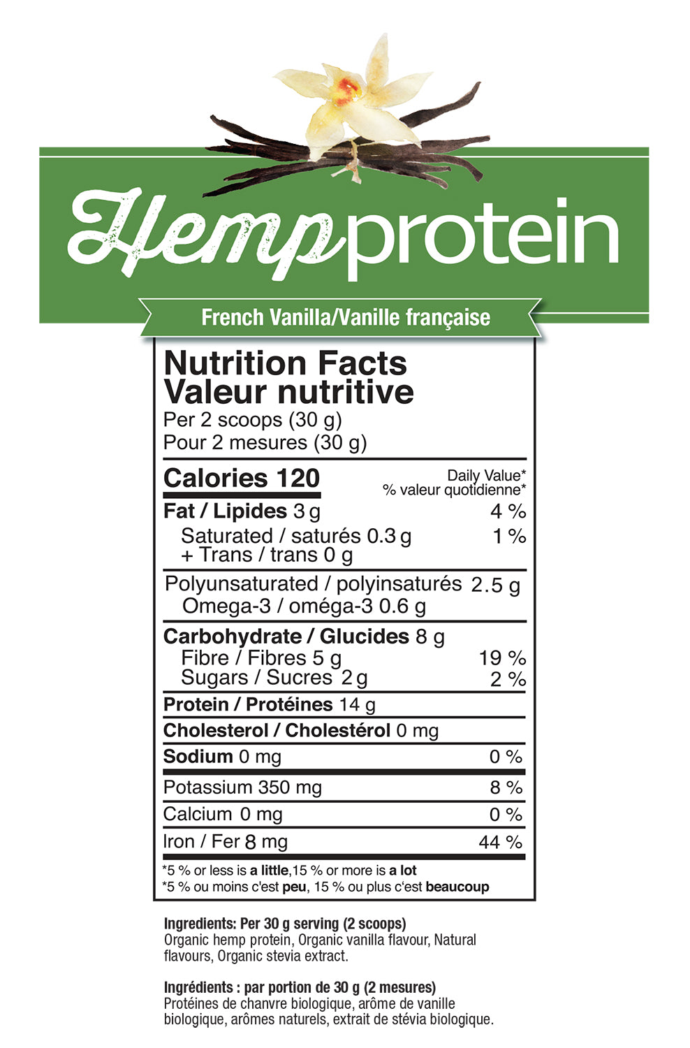 Hemp Protein French Vanilla 400g