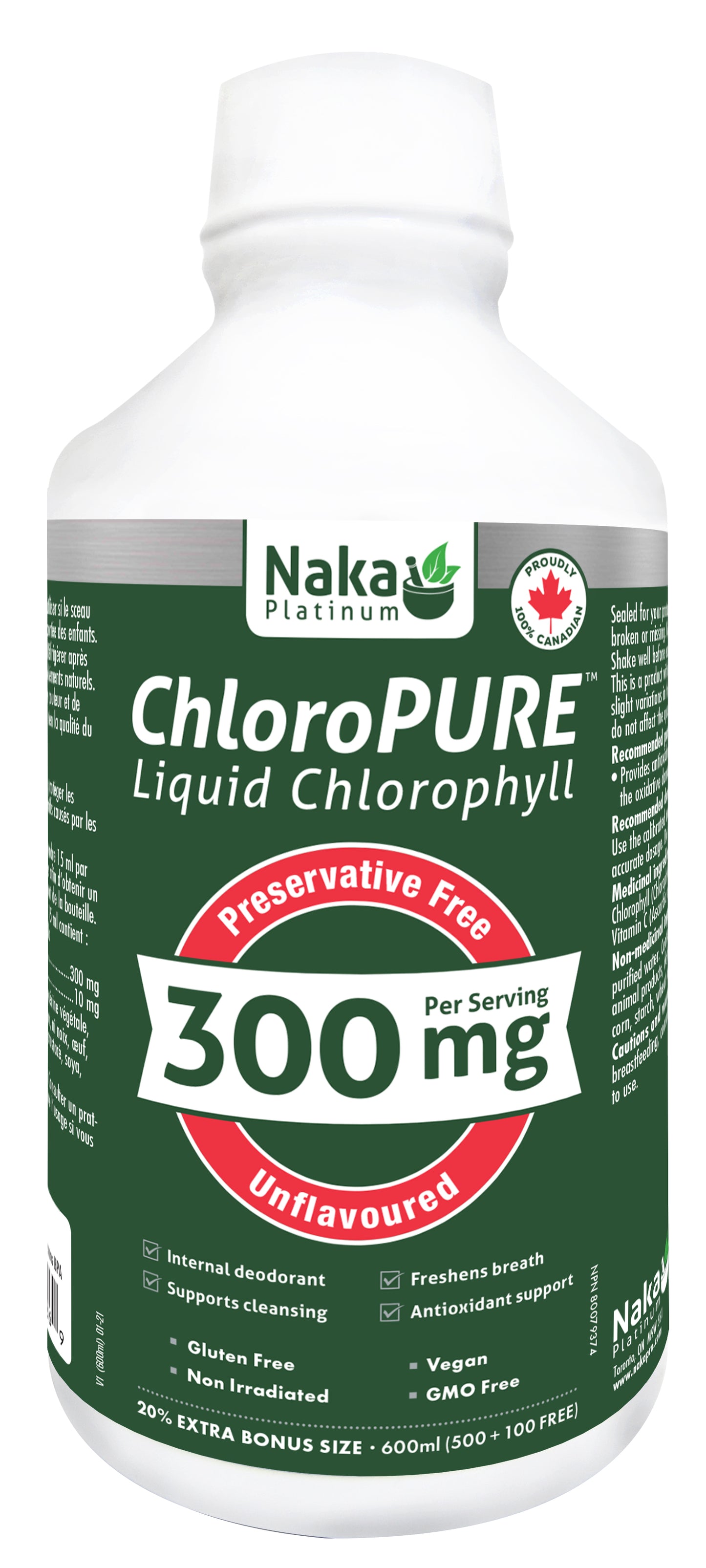 ChloroPURE liquid chlorophyll 600ml