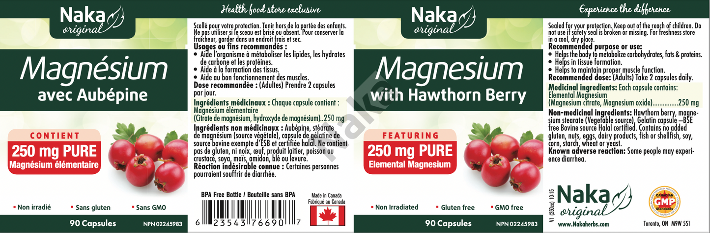 Magnesium with Hawthorn Berry 200 capsules