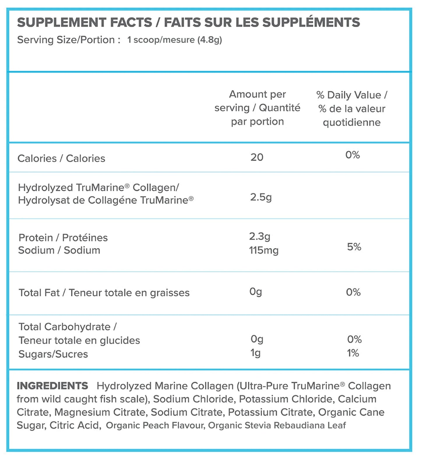 Rehydrate + TruMarine Collagen Peach Powder 143 g