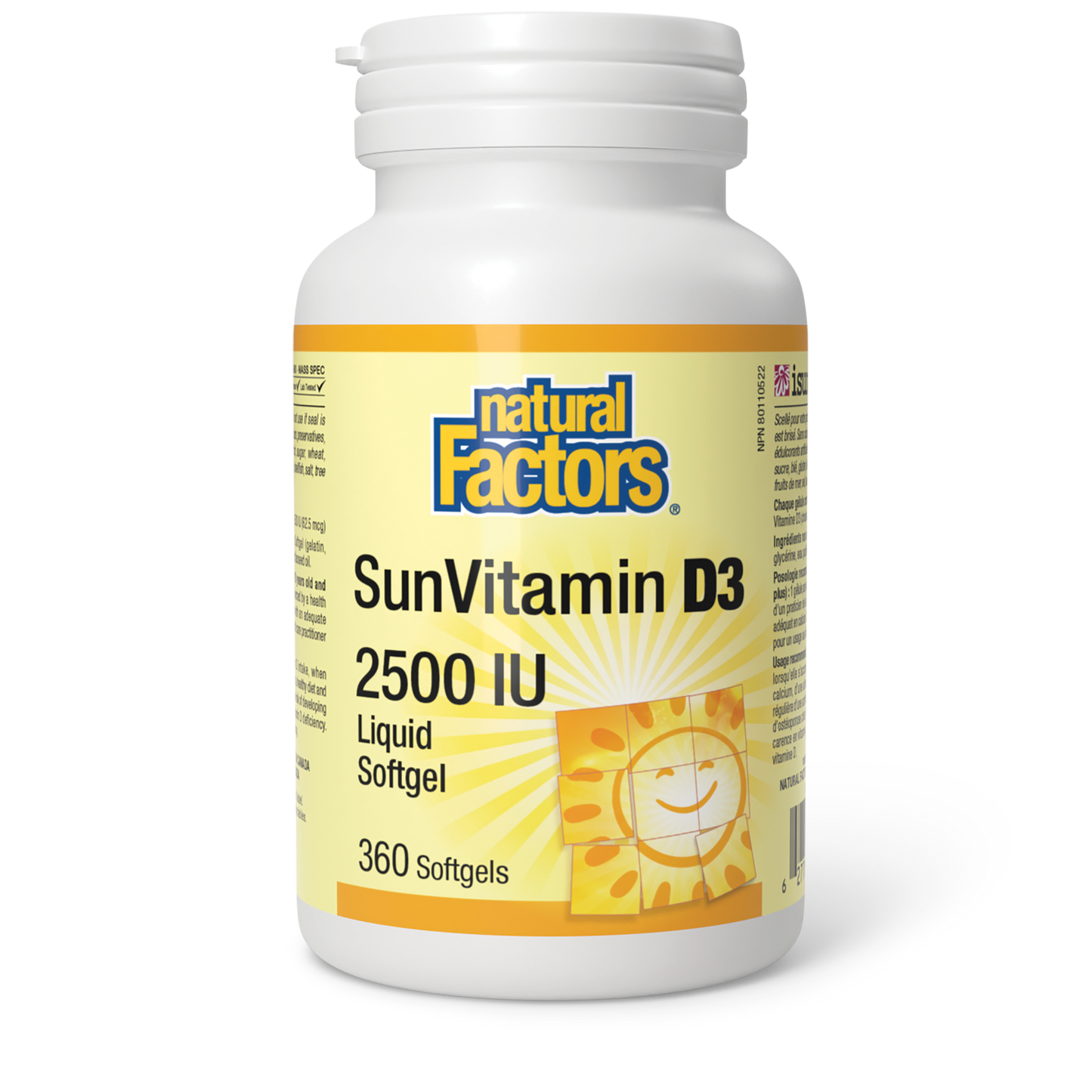 SunVitamin D3 2500IU 360gels